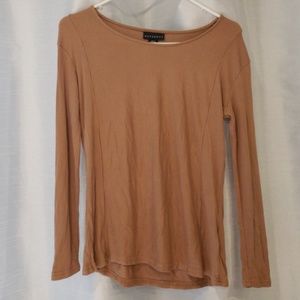 Nude color long sleeved top